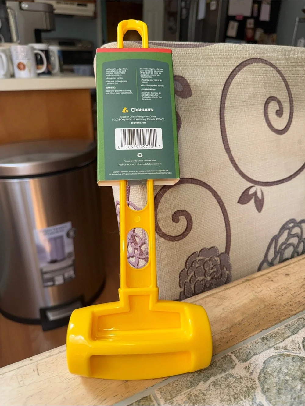 Yellow Lightweight Mallet for Camping & Outdoor Use